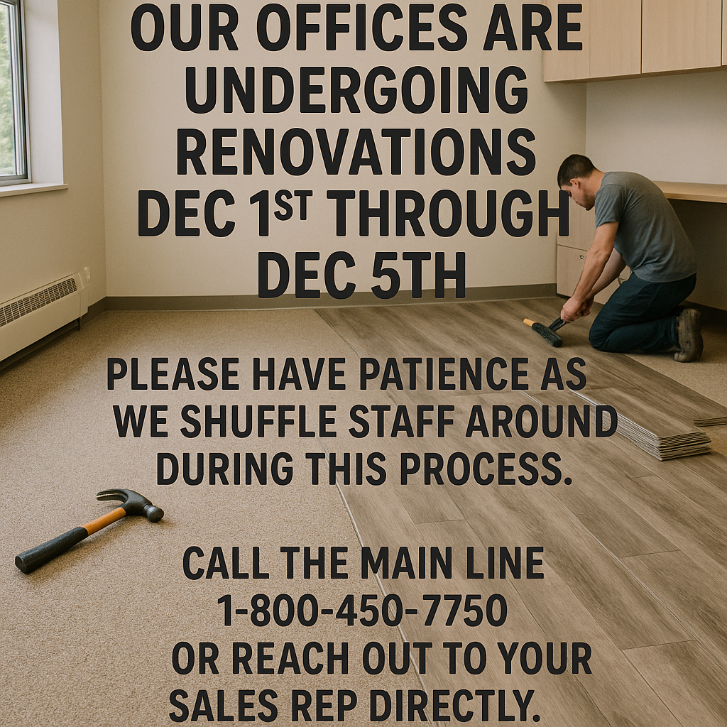 Office Renovations Dec 1st - 5th